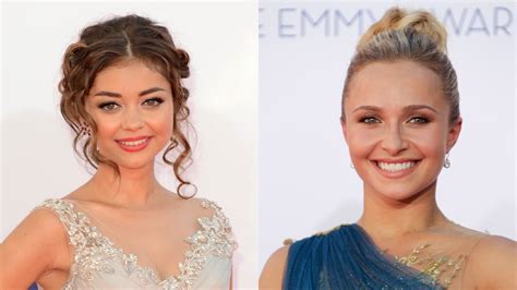 Sarah Hyland vs. Hayden Panettiere: Updos and Neutral Makeup Beauty ...