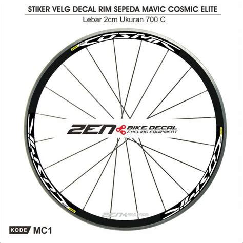 Jual Stiker Velg Decal Rim Sepeda Mavic Cosmic Elite Lebar Cm Ukuran