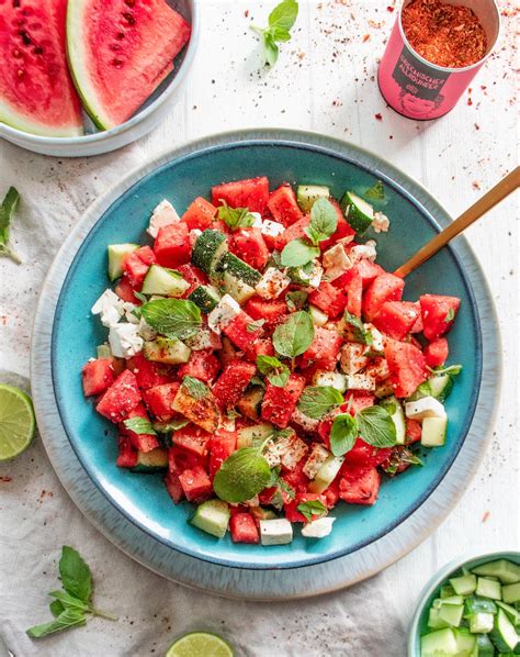 Melonensalat Mit Feta Minze Rezept JUST SPICES