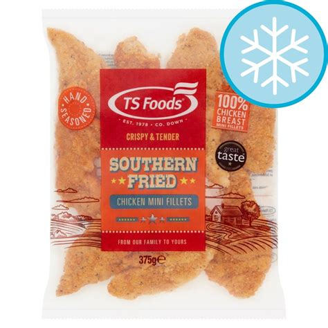 Ts Foods Southern Fried Chicken Mini Fillets 375g Tesco Groceries