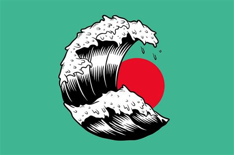 Japanese wave illustration | Premium Photo Illustration - rawpixel