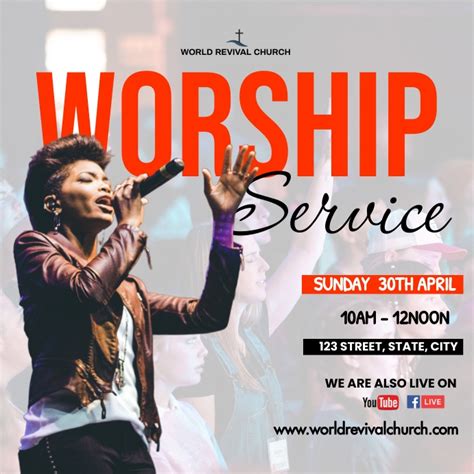 Worship Service Template | PosterMyWall