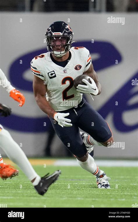 Chicago Bears Wide Receiver Dj Moore 2 Runs With The Football During