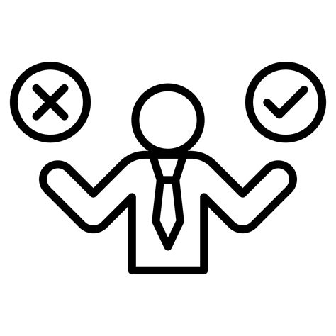 Decision Making Icon Line Vector Illustration 35642189 Vector Art At