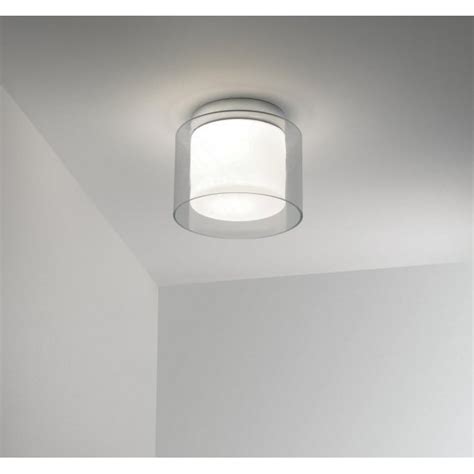 Astro 1049003 Arezzo Single Light Bathroom Ceiling Fitting In Polished Chrome Finish With Opal