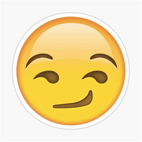 "Smirk Emoji" Sticker for Sale by CaseCain | Redbubble