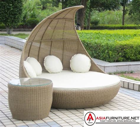 Daybed Rotan Unik Minimalis Asia Furniture Jepara