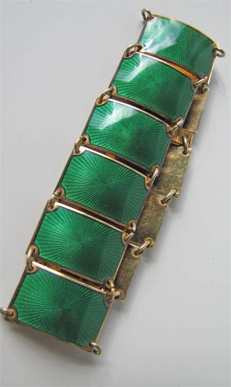 David Anderson Norway Enamel Panel Bracelet Sterling Silver Etsy UK