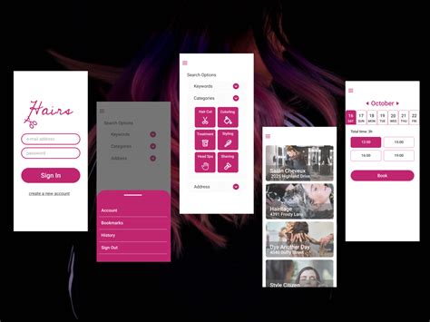 Hair Salon Booking App By Serina K On Dribbble