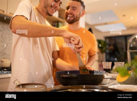 Gay Couple Cooking Together Hi Res Stock Photography And Images Alamy