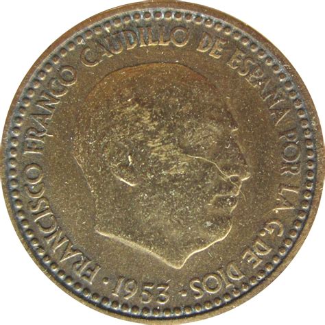 1 Peseta Franco 1re Effigie Espagne Numista