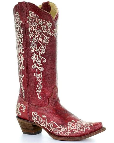 Corral Womens Embroidered Snip Toe Western Boots Boot Barn