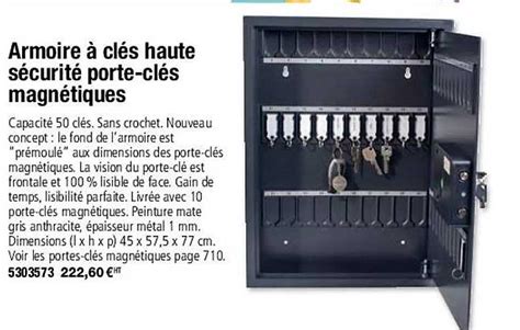 Promo Armoire Cl S Haute S Curit Porte Cl S Magn Tiques Chez Plein