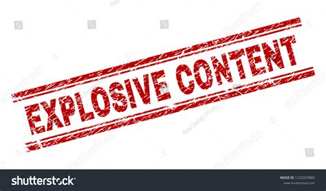 Explosive Content Seal Imprint Distress Texture Stock Vector Royalty