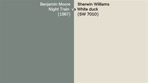 Benjamin Moore Night Train Vs Sherwin Williams White Duck Sw