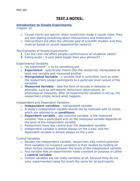 TEST 3 Textbook Notes TEST 3 NOTES Introduction To Simple