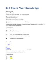 6 0 Check Your Knowledge Docx 6 0 Check Your Knowledge Attempt 2