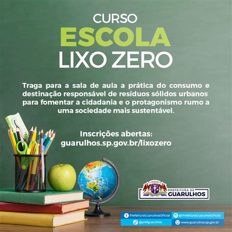 Curso Escola Lixo Zero 2023 está inscrições abertas Jornal Folha