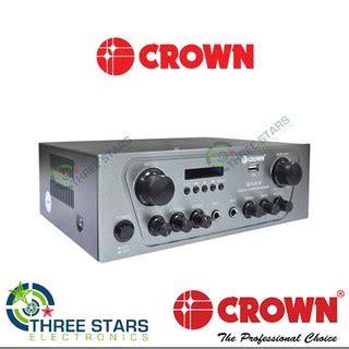 Crown Bfa W Pmpo Karaoke Amplifier With Baffle Speaker Shopee