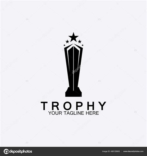 Logo Trophy Vector Logo Icon Champions Logo Piala Untuk Pemenang Vektor