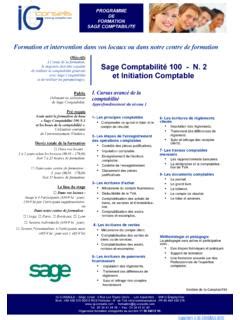 Objectifs Sage Comptabilité 100 N 2 et Initiation objectifs sage