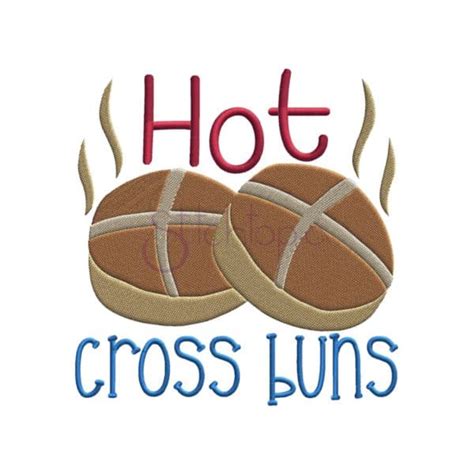 Nursery Rhymes Hot Cross Buns Embroidery Design Stitchtopia