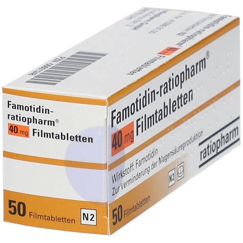 Famotidin Ratiopharm® 40 Mg 50 St Mit Dem E Rezept Kaufen Shop Apotheke