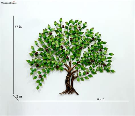 Buy Green Tree Metal Wall Art at 39% OFF Online | Wooden Street