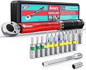 Aiourx 1 4 Inch Drive Click Torque Wrench Set 20 200 In Lb 2 26 22