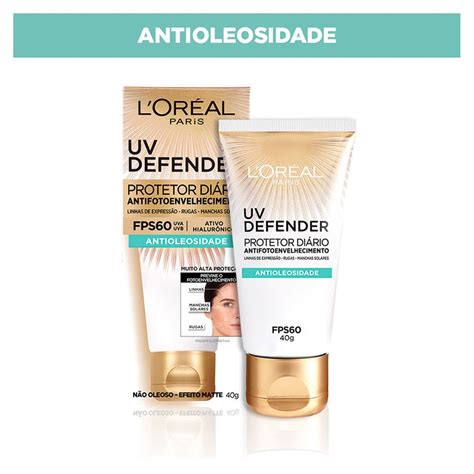 Protetor Solar Diário Loréal Paris Uv Defender Antioleosidade Fps 60