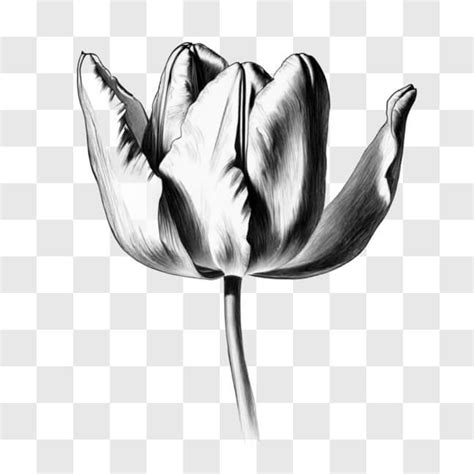 Download Beautiful Black and White Tulip Drawing Sketches Online ...