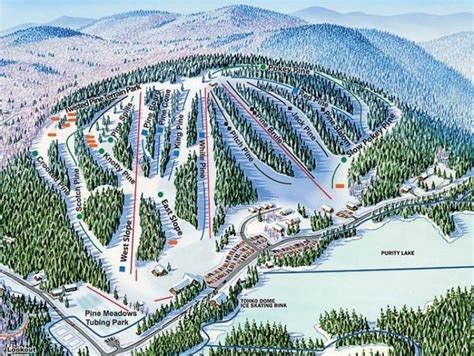 King Pine Ski Area Trail Map • Piste Map • Panoramic Mountain Map