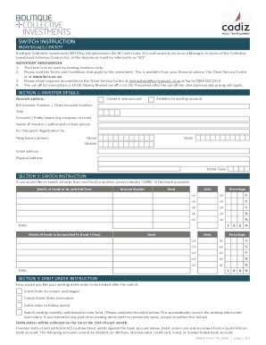 Fillable Online Fillable Online Baobab Capital Co Baobab Bci Switch