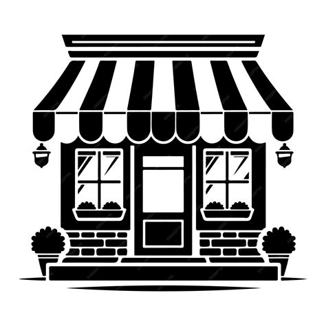 Silhouette shop Store vector | Premium AI-generated vector