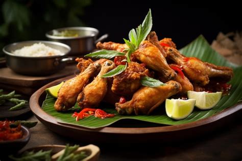 Ayam Goreng with traditional Indonesian spice | Premium AI-generated image