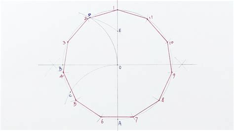 Constructing a Hendecagon(11-sided polygon) inside a circle (Step-by-Step,Approximate drawing ...