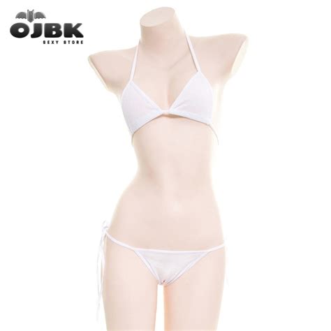 Jual Preorder Japanese Women White Black Bikini Set Simple Design