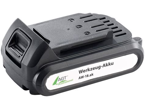 AGT Professional Wechsel Akku Li Ion Werkzeug Akku AW 18 Ak 18 V 1300