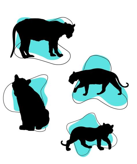 Royal Bengal Tiger Silhouettes Vector 34951970 Vector Art at Vecteezy