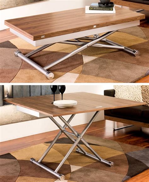 Dwell Rise Extending Coffee Table Walnut Coffee Table