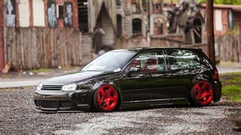 Black 3 Door Hatchback Car Volkswagen Golf Mk4 HD Wallpaper