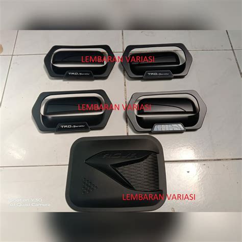 Jual Paket Outer Handle Tank Cover Mobil Agya Ayla Hitam TRD Sportivo