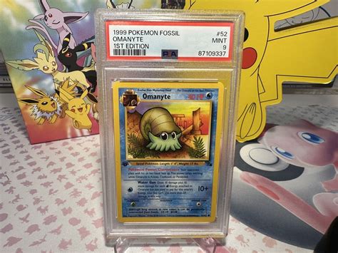 Psa St Edition Omanyte Pokemon Fossil Ebay