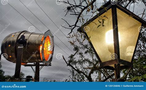 Cinema Lamp In Natural Environment Stock Photo Image Of Cinema