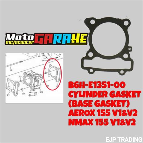 BASE GASKET B6H E1351 00 NMAX AEROX V1 AND V2 Lazada PH