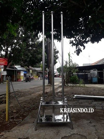 Jasa Tiang Bendera Pataka Stainless Custom Ukuran Dan Harga Terjangkau