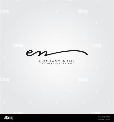 Initial Letter EN Logo Handwritten Signature Style Logo Vector Logo