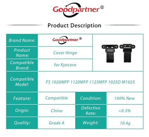 2PC X FS1020 FS1120 FS1125 ADF Hinge For Kyocera F Grandado