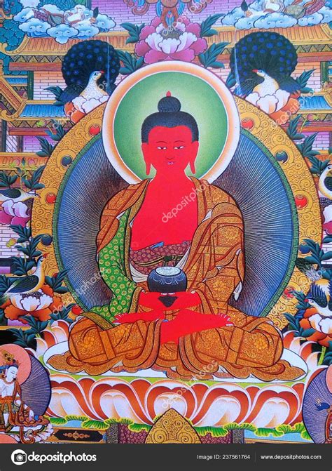 Amitabha Buddha Also Known Amida Amitayus Celestial Buddha According