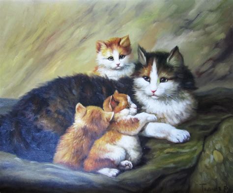 Картинка кошка с котятами для детского сада - 61 фото